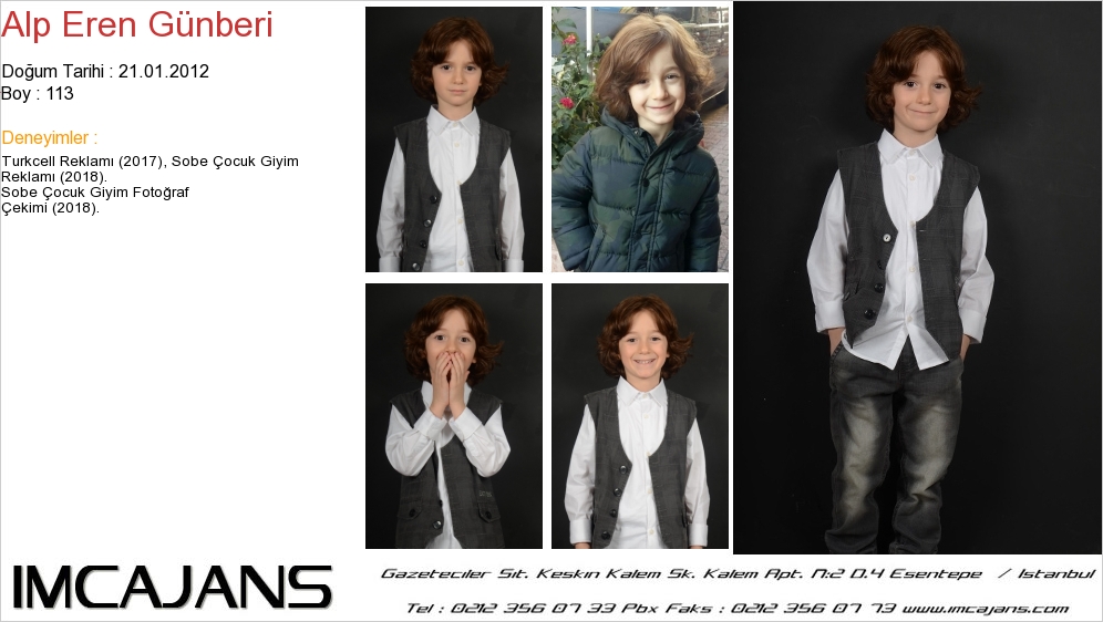 ocuk oyuncumuz Alp Eren Gnberi, Sobe ocuk Giyim reklamnda yer ald - IMC AJANS